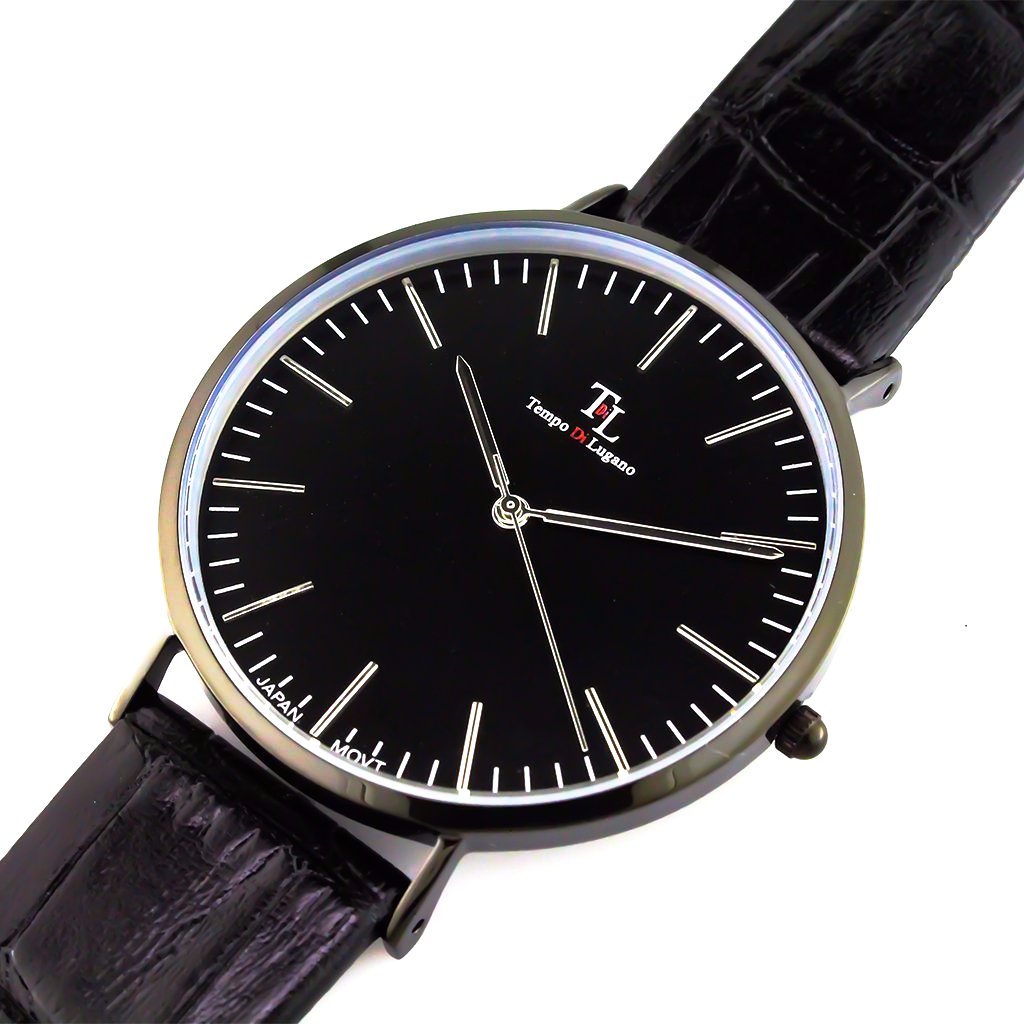Lugano Classic - (Black/Black) - Tempo Di Lugano Watches