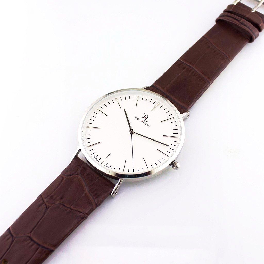 Lugano Classic - (Brown/White) - Tempo Di Lugano Watches