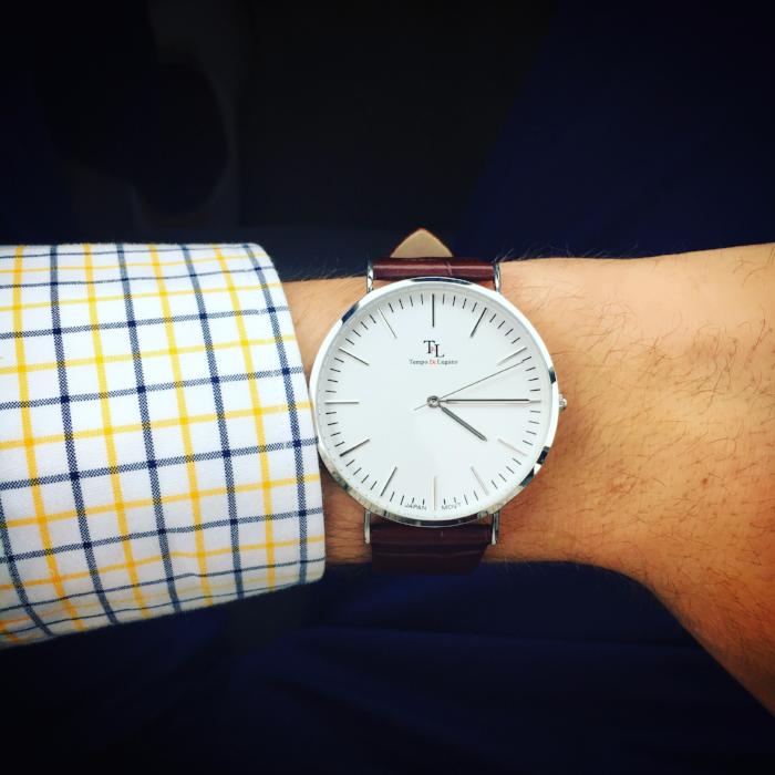 Lugano Classic - (Brown/White) - Tempo Di Lugano Watches