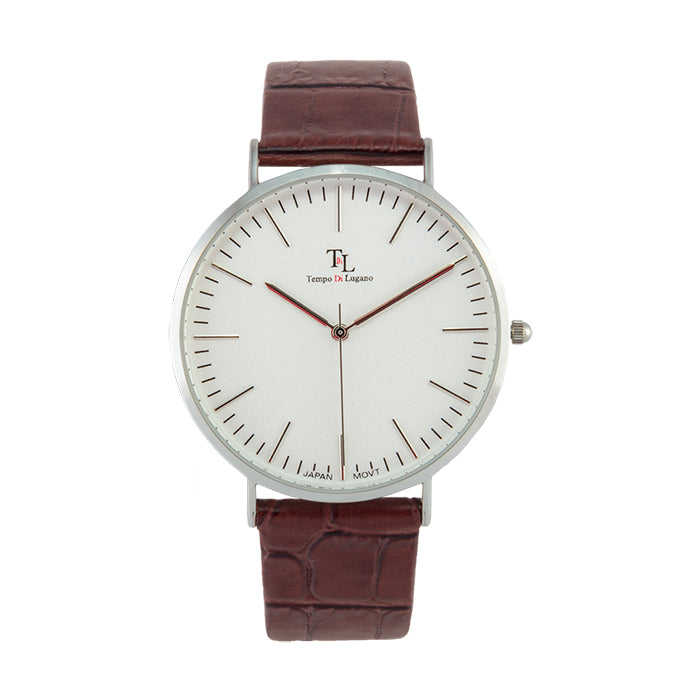Lugano Classic - (Brown/White) - Tempo Di Lugano Watches
