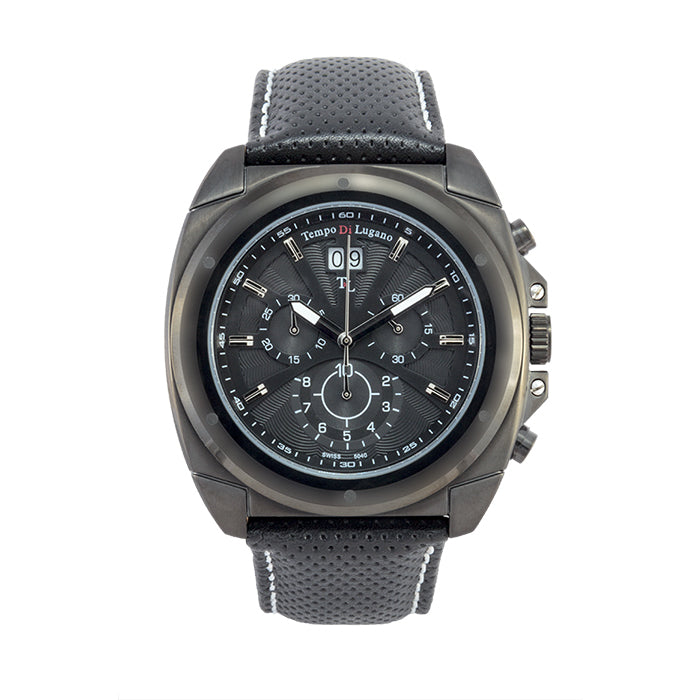 Lugano Sport X - Chrono (Black/Black) - Tempo Di Lugano Watches