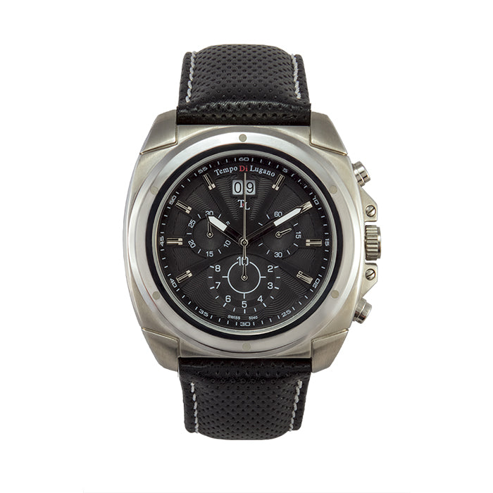 Lugano Sport X - Chrono (Black/Silver) - Tempo Di Lugano Watches