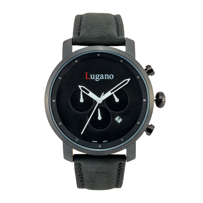 The Moderno - Chrono (Black/Black) - Tempo Di Lugano Watches