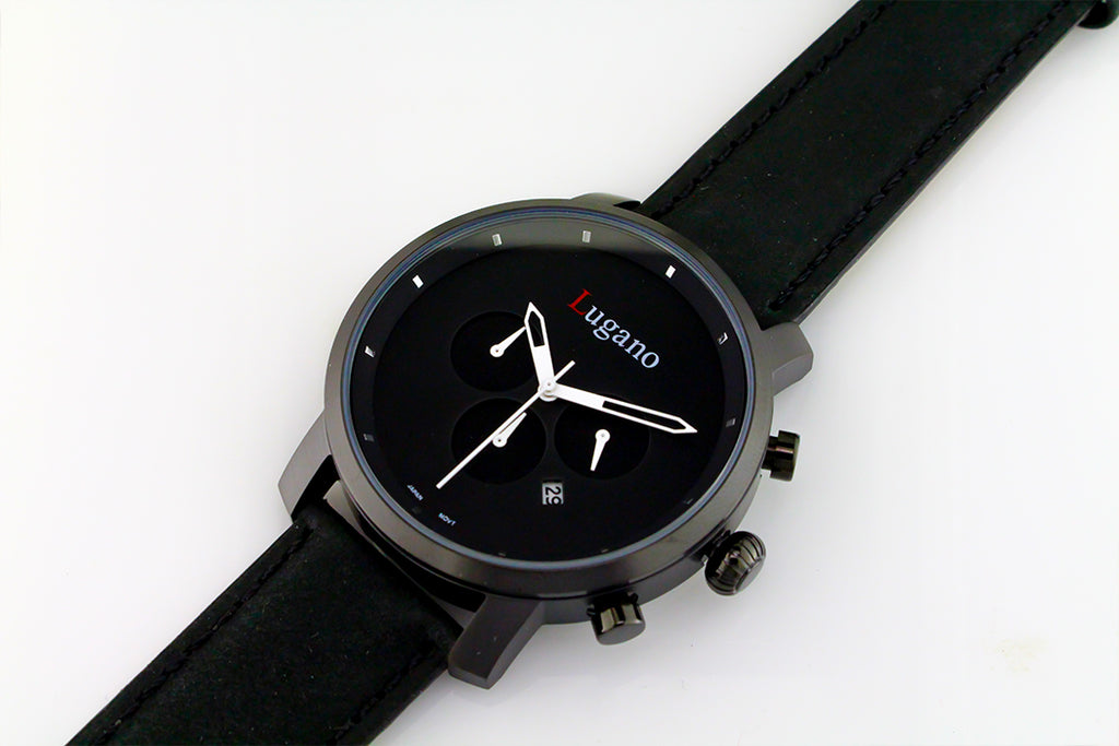 The Moderno - Chrono (Black/Black) - Tempo Di Lugano Watches