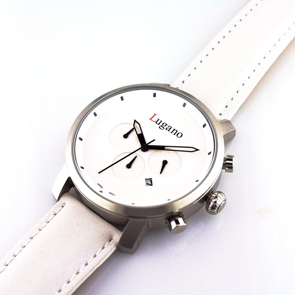 The Moderno - Chrono (White/White) - Tempo Di Lugano Watches