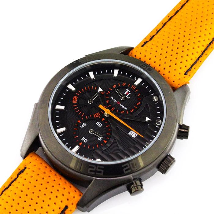 Lugano Sport - Chrono (Electric Orange/Black) - Tempo Di Lugano Watches
