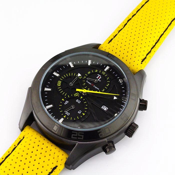 Lugano Sport - Chrono (Electric Yellow/Black) - Tempo Di Lugano Watches